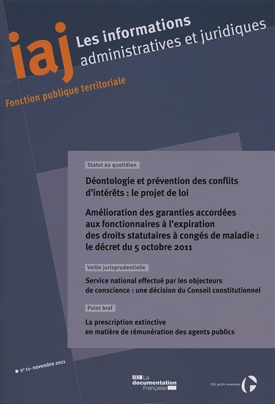 Informations administratives et juridiques, n° 11 (2011)
