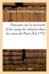 Discours sur nécessité d'un camp de citoyens dans les murs de Paris