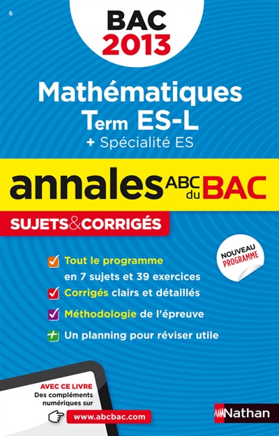Mathématiques, terminale ES, L + spécialité ES : bac 2013