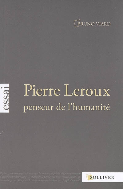 Pierre Leroux, penseur de l'humanité