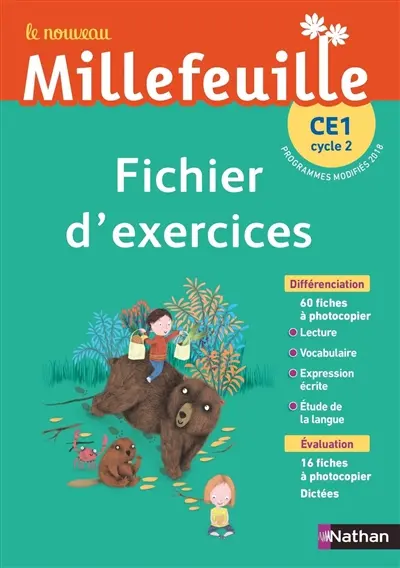 Le nouveau Millefeuille CE1, cycle 2 : fichier d'exercices : programmes modifiés 2018