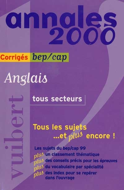 Anglais tous secteurs : BEP-CAP 2000