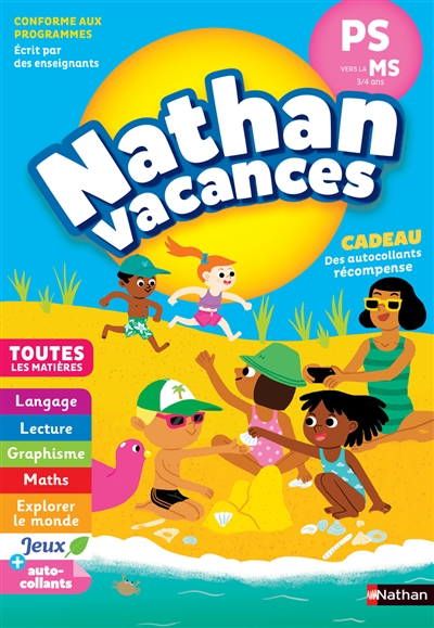 Nathan vacances, PS vers la MS, 3-4 ans : toutes les matières