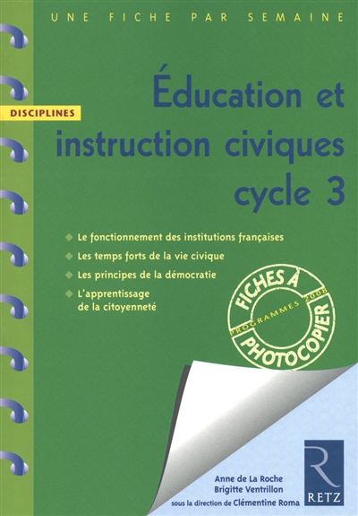 Education et instruction civiques, cycle 3 : programmes 2008