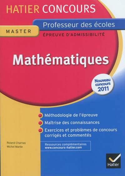 Mathématiques : épreuve d'admissibilité : nouveau concours 2011