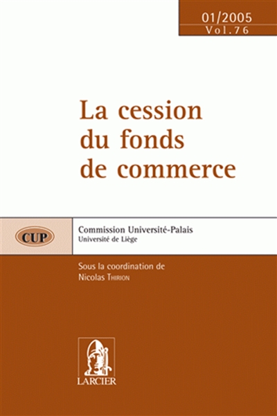 La cession du fonds de commerce