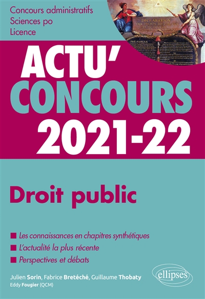 Droit public 2021-2022 : concours administratifs, Sciences Po, licence : cours et QCM