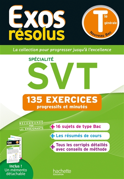 SVT spécialité terminale : 135 exercices progressifs et minutés
