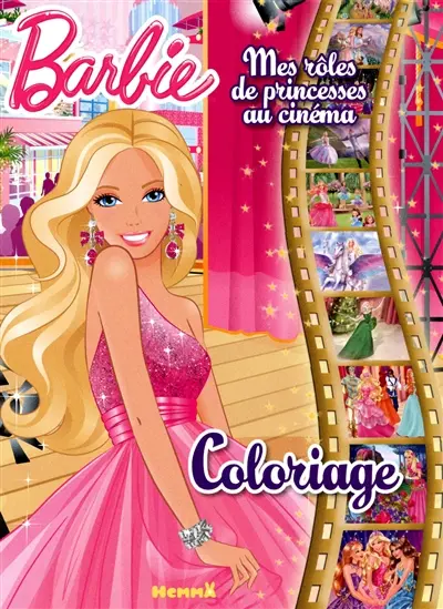 Barbie : mes rôles de princesses au cinéma : coloriage