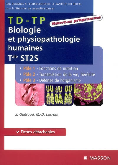 TD-TP biologie et physiopathologie humaines, terminale ST2S
