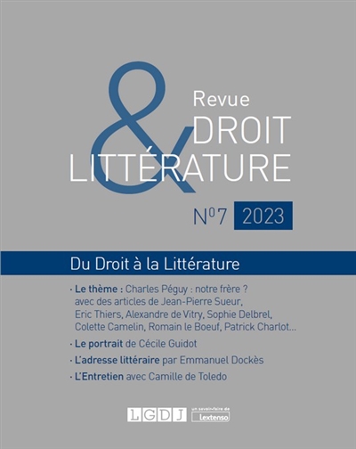 Revue droit & littérature,...
