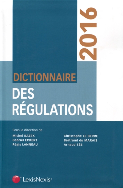 Dictionnaire des régulations 2016