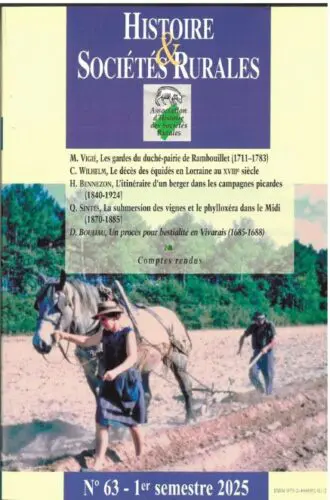 Histoire & sociétés rurales, n° 63