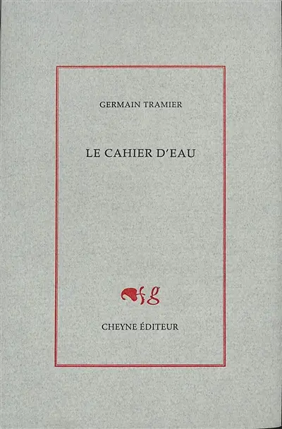Le cahier d'eau