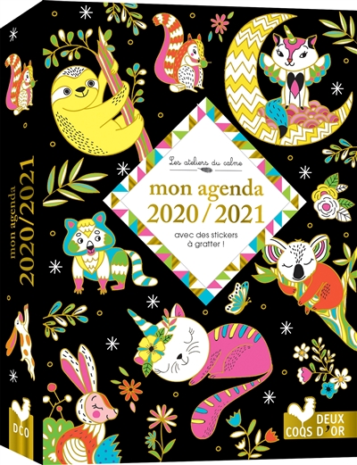 Mon agenda 2020-2021 : avec des stickers à gratter !