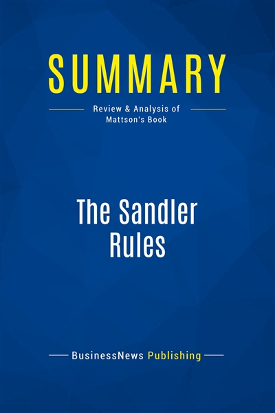 Summary : The Sandler Rules...