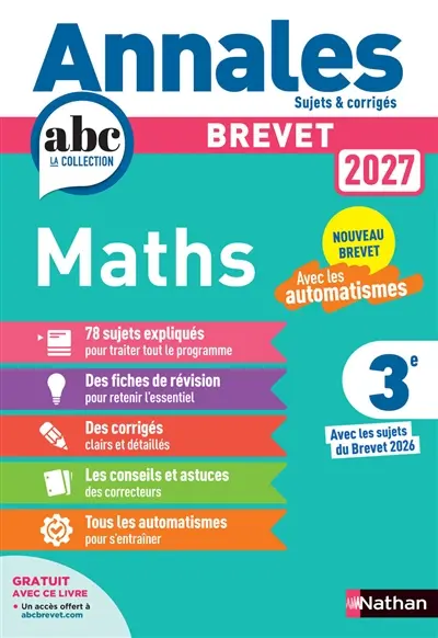 Maths 3e : nouveau brevet 2027
