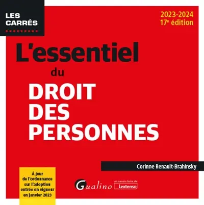 L'essentiel du droit des personnes : 2023-2024