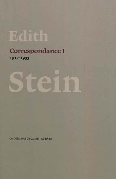 Correspondance. Vol. 1. 1917-1933