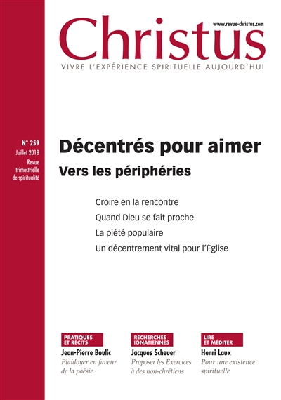 christus, n° 259. décentrés pour aimer : vers les périphéries