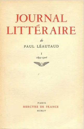 Journal littéraire. Vol. 1. 1893-1906