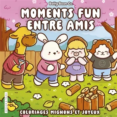 Moments fun entre amis : coloriages mignons et joyeux