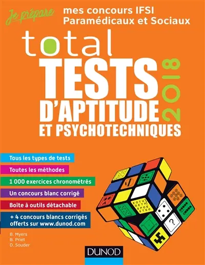 Total tests d'aptitude et psychotechniques 2018 : mes concours IFSI, paramédicaux et sociaux