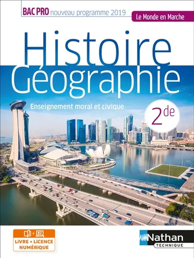Histoire géographie, enseignement moral et civique 2de bac pro : nouveau programme 2019