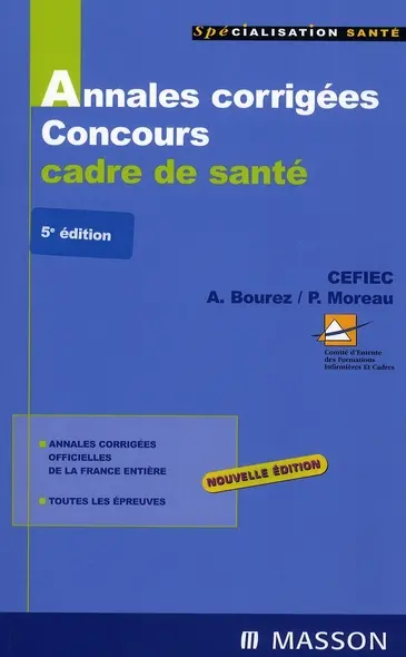 Annales corrigées, concours cadres de santé