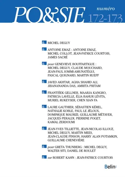 Poésie, n° 172-173