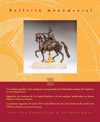Bulletin monumental, n° 181-3. Les enduits gaufrés et les peintures ornementales de l'abbatiale romane de Cadouin
