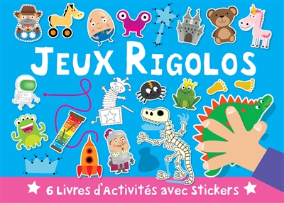 Jeux rigolos : 6 livres d'activités avec stickers