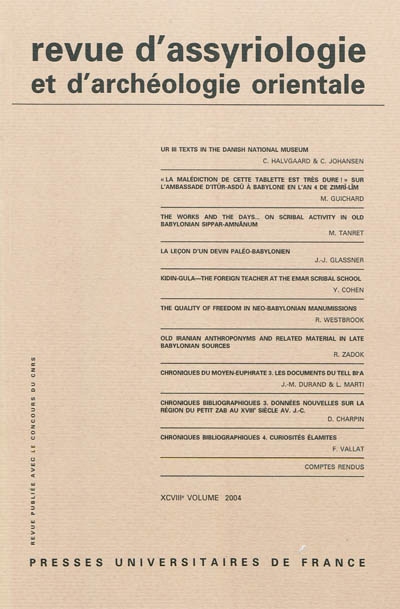 Revue d'assyriologie et...