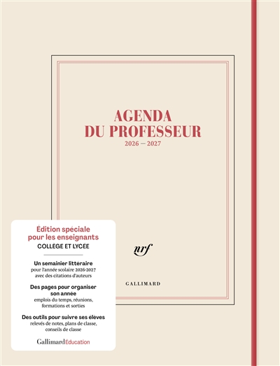 Agenda du professeur :...