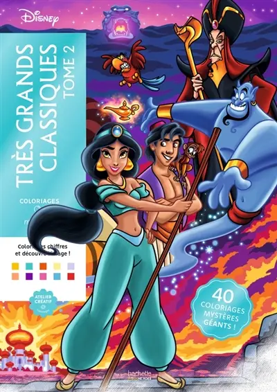 Coloriages Mystères Disney : Très grands classiques Tome 02 : Colorie les chiffres et découvre l'image