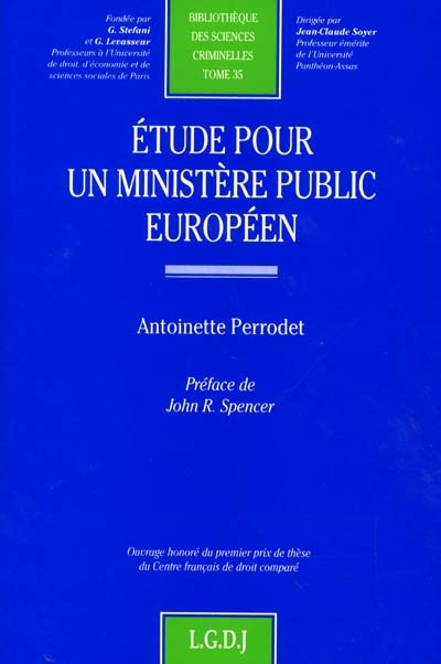 etude pour un ministère public européen
