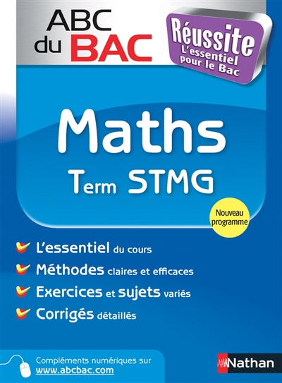 Maths terminale STMG : nouveau programme
