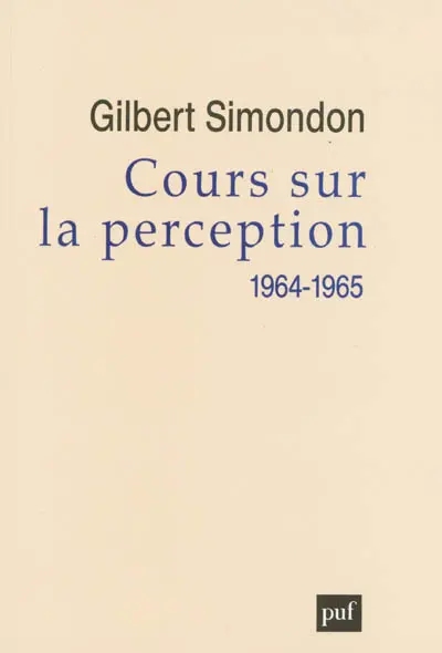 Cours sur la perception, 1964-1965