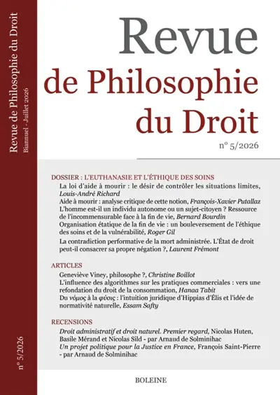Revue de philosophie du droit, n° 5