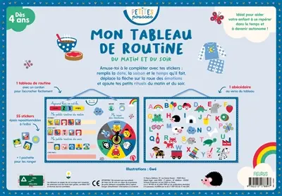 Mon tableau de routine : du matin et du soir