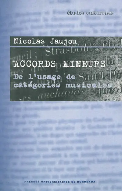 Accords mineurs : de l'usage de catégories musicales