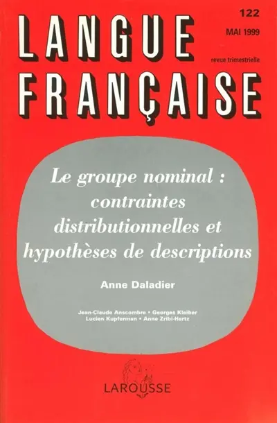 Langue française, n° 121. Phrase, texte, discours