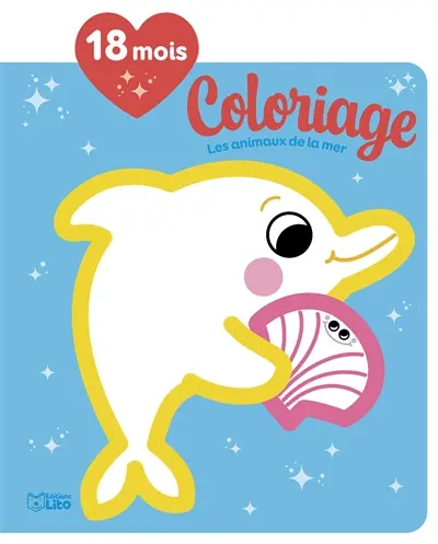 Les animaux de la mer : 18 mois : coloriage