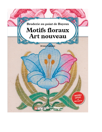 Motifs floraux Art nouveau : broderie au point de Bayeux