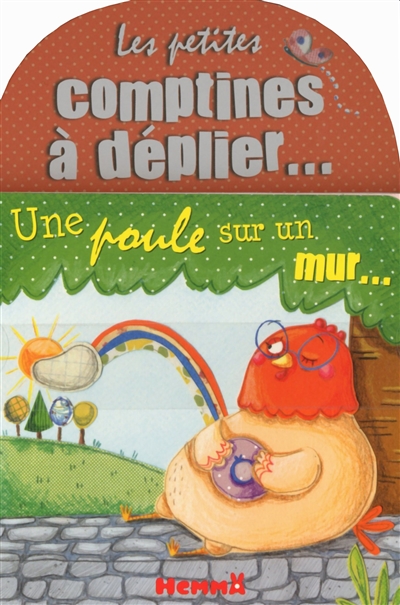 Une poule sur un mur