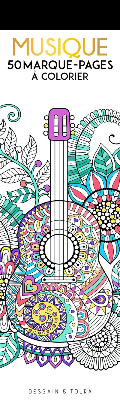 Musique : 50 marque-pages à colorier