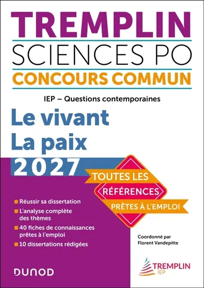 Tremplin Sciences Po, concours commun, 2027 : IEP, questions contemporaines : le vivant