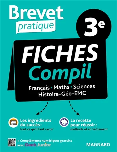 Fiches compil 3e : français, maths, sciences, histoire géo EMC