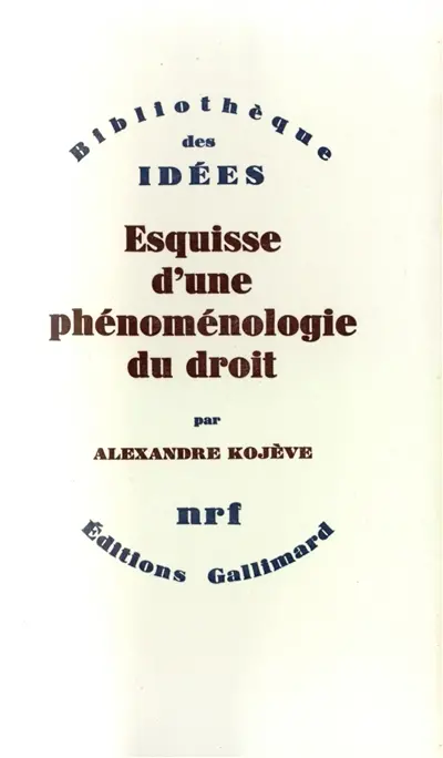 Esquisse d'une phénoménologie du droit