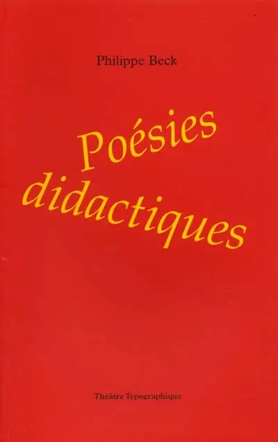 Poésies didactiques